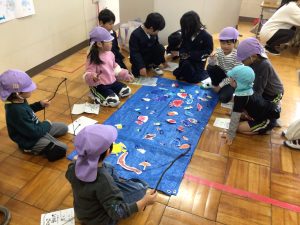 木のっこ縁日で園児と交流しました